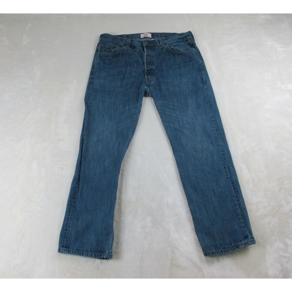 Levi's 501XX Pants Mens 36 Blue Denim Jeans Straight Buttonfly Casual 36X30 00s*